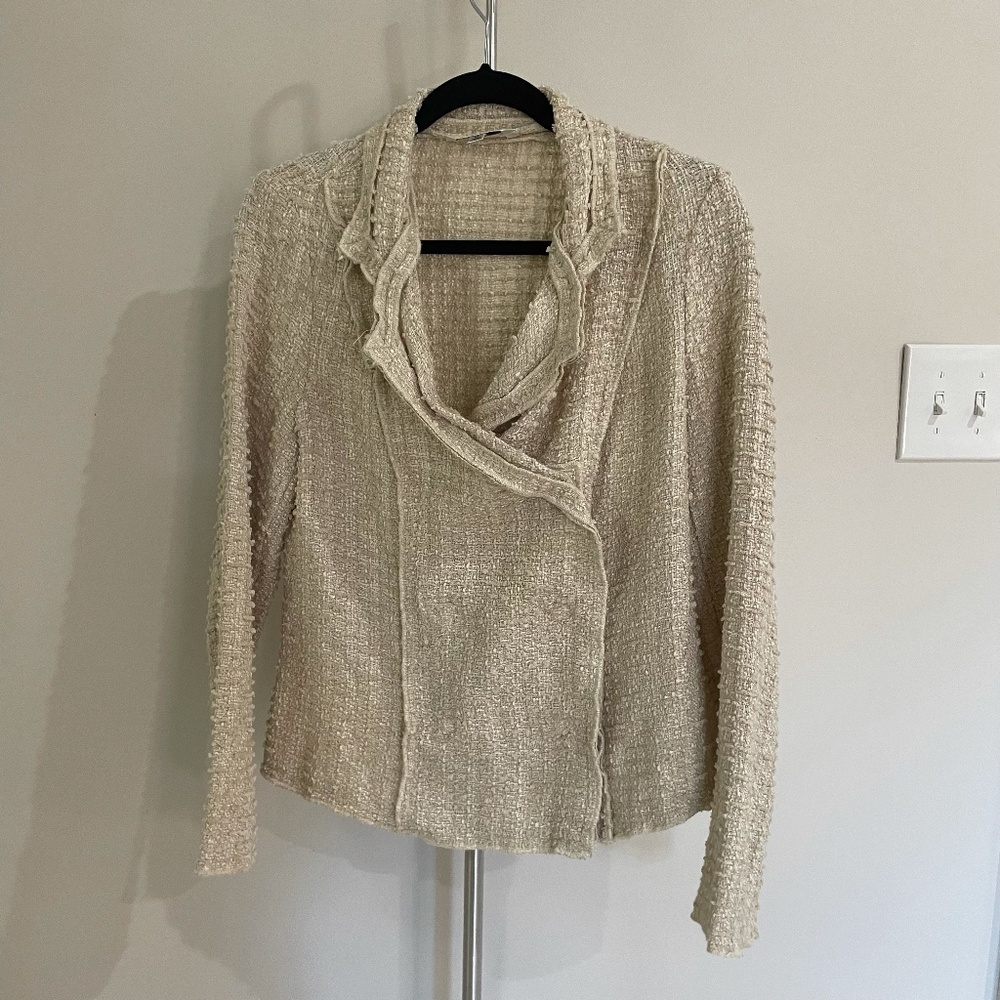 CAbi Cream Jacket M Estate Ivory Blazer - Size Medium